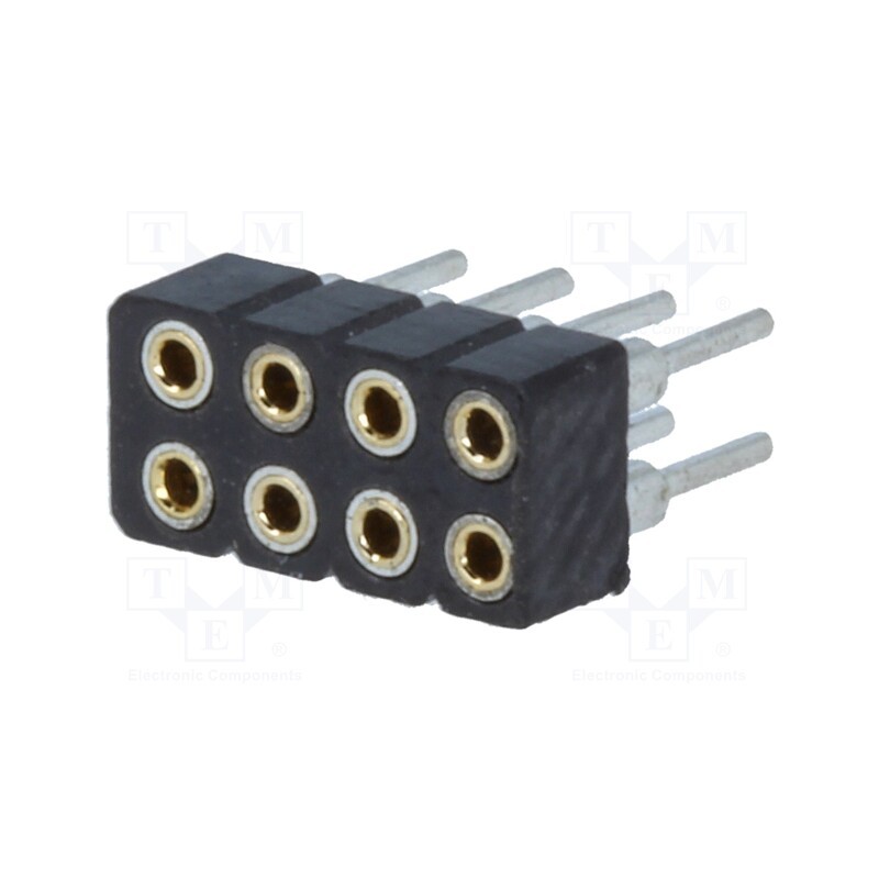 2 pcs x CONNFLY - DS1002-02-2*4BT1F6 - Socket, pin strips, female, PIN: 8, low profile,turned contacts