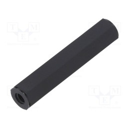 10 pcs x DREMEC - 188X50 - Screwed spacer sleeve, hexagonal, polyamide, M5, L: 50mm, black