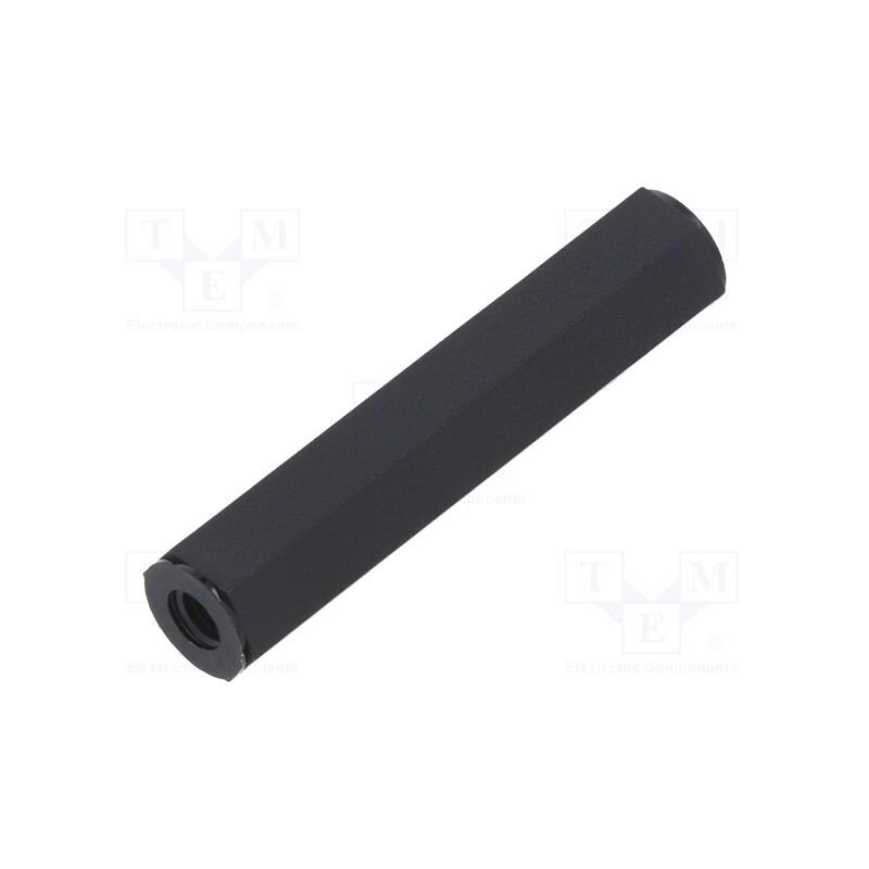 10 pcs x DREMEC - 188X50 - Screwed spacer sleeve, hexagonal, polyamide, M5, L: 50mm, black
