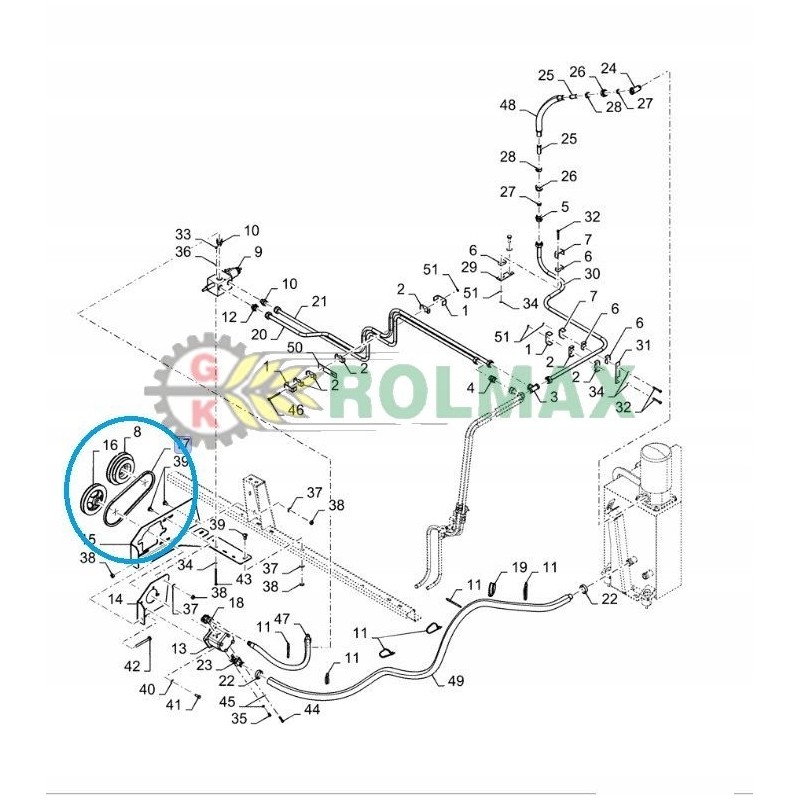 Air conditioning belt new holland tx csx 80754165