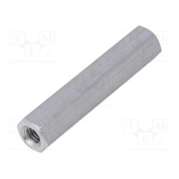 10 pcs x DREMEC - 136X35 - Screwed spacer sleeve, 35mm, Int.thread: M4, hexagonal, aluminium