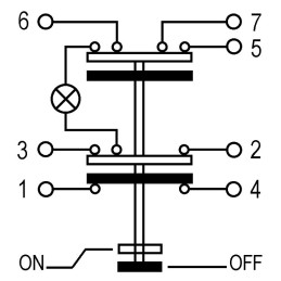 Round Fendt switch for hazard lights
