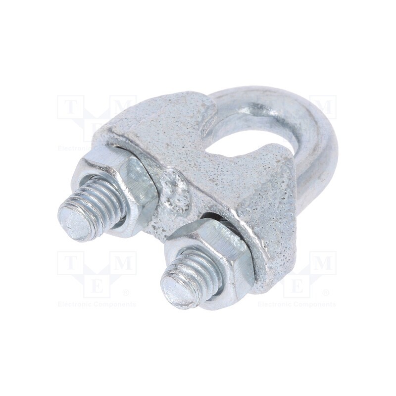 10 pcs x DROMET - ZL.6 - Rope clamp wire, steel, for rope, Ørope: 6mm, zinc, DIN 741