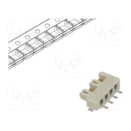 2 pcs x Amphenol Communications Solutions - 10120045-400LF - Socket, Connector: wire-wire/PCB, Rotaconnect, 3mm, PIN: 4, 5A, SMT