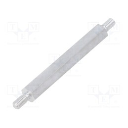 10 pcs x DREMEC - 436X50 - Screwed spacer sleeve, 50mm, Ext.thread: M4, hexagonal, aluminium