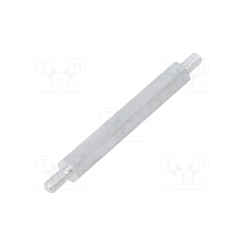 10 pcs x DREMEC - 436X50 - Screwed spacer sleeve, 50mm, Ext.thread: M4, hexagonal, aluminium