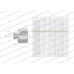 Hydraulic differential bush AB 3 8x1 4 Warynski