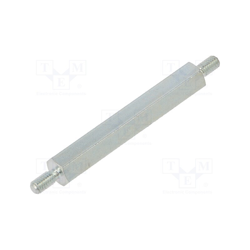 10 pcs x DREMEC - 427X50 - Screwed spacer sleeve, 50mm, Ext.thread: M4, hexagonal, steel