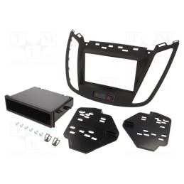 1 pcs x METRA - 99-5833B - Radio frame, Ford, 1 DIN,2 DIN, matt black