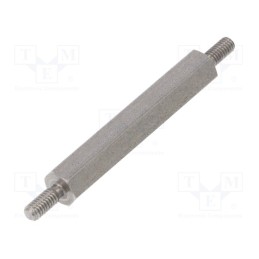 10 pcs x DREMEC - 442X30 - Screwed spacer sleeve, 30mm, Ext.thread: M2,5, hexagonal