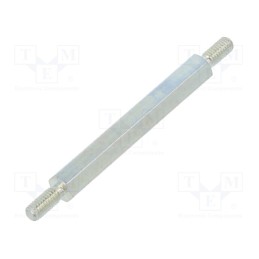 10 pcs x DREMEC - 4212X30 - Screwed spacer sleeve, 30mm, Ext.thread: M2,5, hexagonal, steel