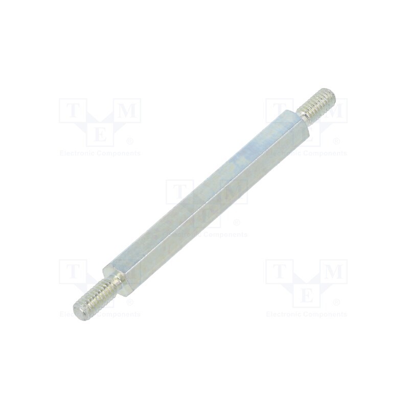 10 pcs x DREMEC - 4212X30 - Screwed spacer sleeve, 30mm, Ext.thread: M2,5, hexagonal, steel