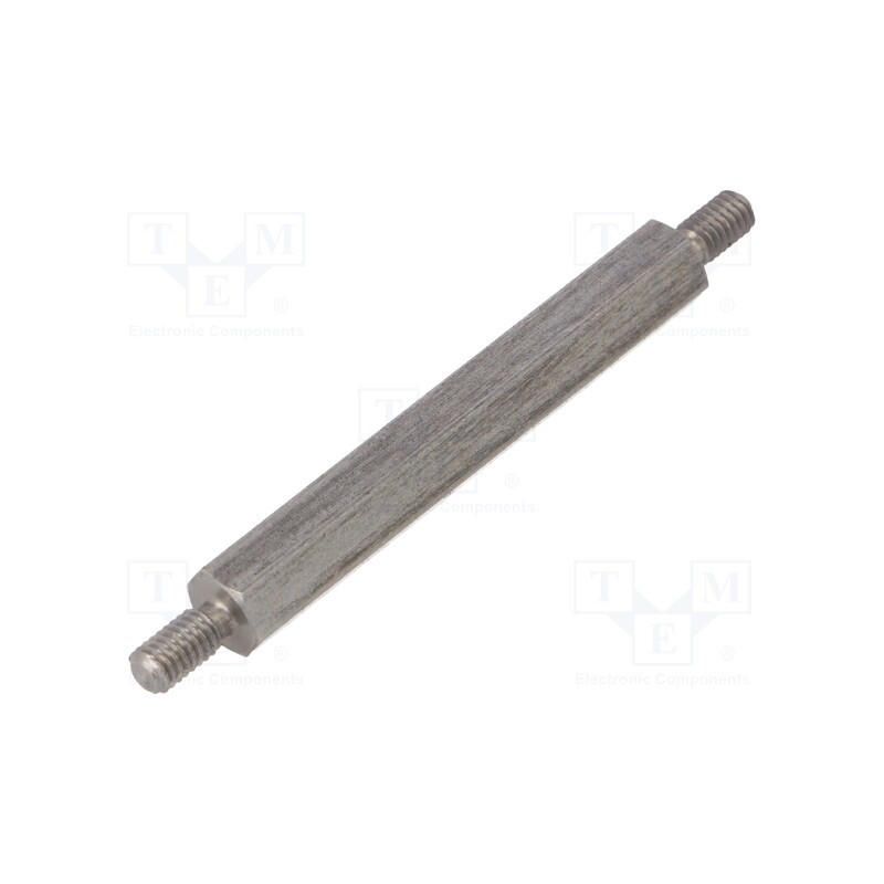 10 pcs x DREMEC - 446X50 - Screwed spacer sleeve, 50mm, Ext.thread: M4, hexagonal