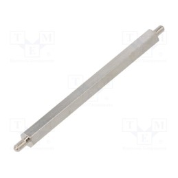 10 pcs x DREMEC - 415X70K - Screwed spacer sleeve, 70mm, Ext.thread: M3, hexagonal, brass