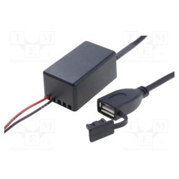 1 pcs x PER.PIC. - C0007-USB - USB power supply, USB A socket, Sup.volt: 7÷12VDC, 5V/2.1A, black