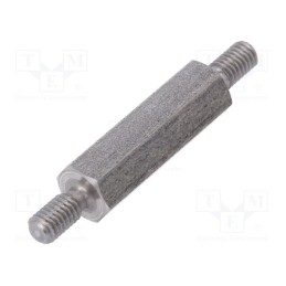 10 pcs x DREMEC - 444X18 - Screwed spacer sleeve, 18mm, Ext.thread: M3, hexagonal
