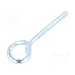 10 pcs x DROMET - HOH.6100 - Hook, ring, steel, zinc, Thread len: 55mm, Overall len: 100mm