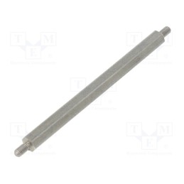 10 pcs x DREMEC - 444X70 - Screwed spacer sleeve, 70mm, Ext.thread: M3, hexagonal