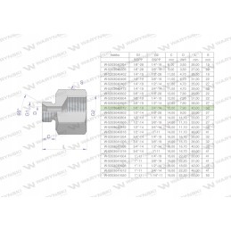 Hydraulic differential bush AB 3 8x3 4 Warynski