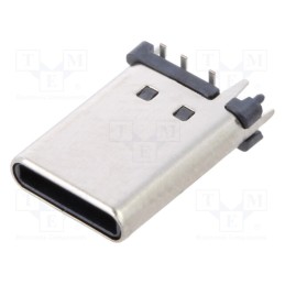 2 pcs x Global Connector Technology (GCT) - USB4180-03-0120-C - Plug, USB C, SMT, PIN: 6, vertical, top board mount, USB-C, 3A