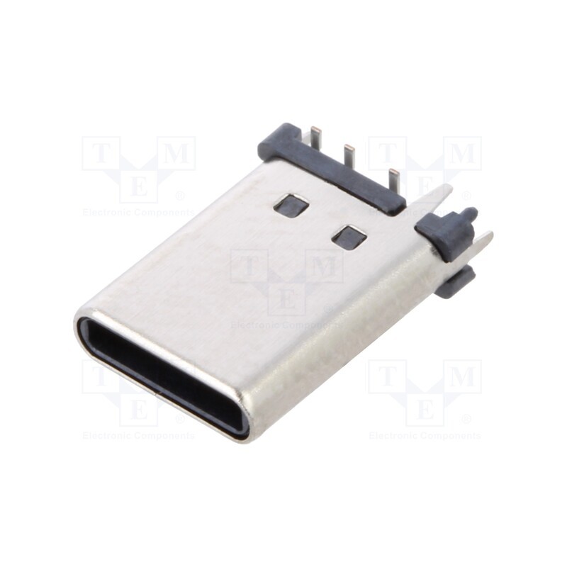 2 pcs x Global Connector Technology (GCT) - USB4180-03-0120-C - Plug, USB C, SMT, PIN: 6, vertical, top board mount, USB-C, 3A