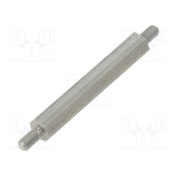 10 pcs x DREMEC - 444X35 - Screwed spacer sleeve, 35mm, Ext.thread: M3, hexagonal