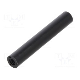 10 pcs x DREMEC - 181RDX18 - Spacer sleeve, cylindrical, polyamide, M2, L: 18mm, Øout: 4mm, black
