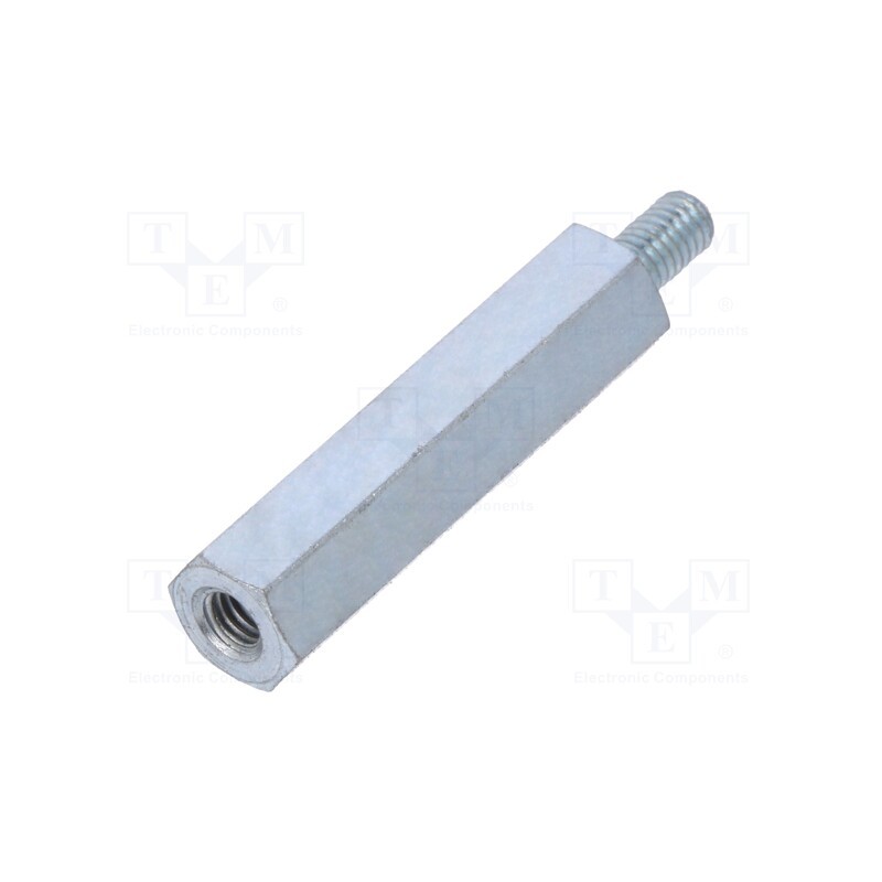 10 pcs x DREMEC - 225X25 - Screwed spacer sleeve, 25mm, Int.thread: M3, Ext.thread: M3, steel