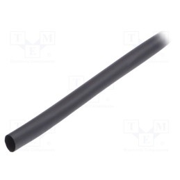 1 rol x 3M - 7000098885 - Heat shrink sleeve, glueless, 2: 1, 9.5mm, L: 150m, black, reel