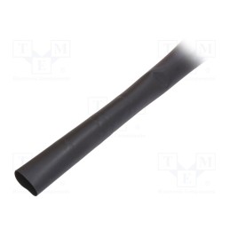 1 rol x 3M - 7000098920 - Heat shrink sleeve, glueless, 3: 1, 12mm, L: 100m, black, reel