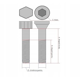 Final drive screw for Case New Holland machines