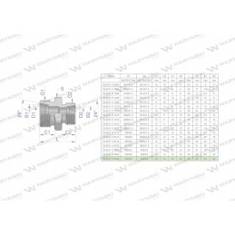 Hydraulic connector BB M45x2 M36x2 Warynski