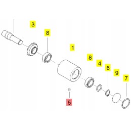 Yanmar support roller cap vio25 80 sv 100