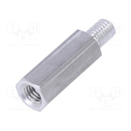 10 pcs x DREMEC - 238X20 - Screwed spacer sleeve, 20mm, Int.thread: M5, Ext.thread: M5