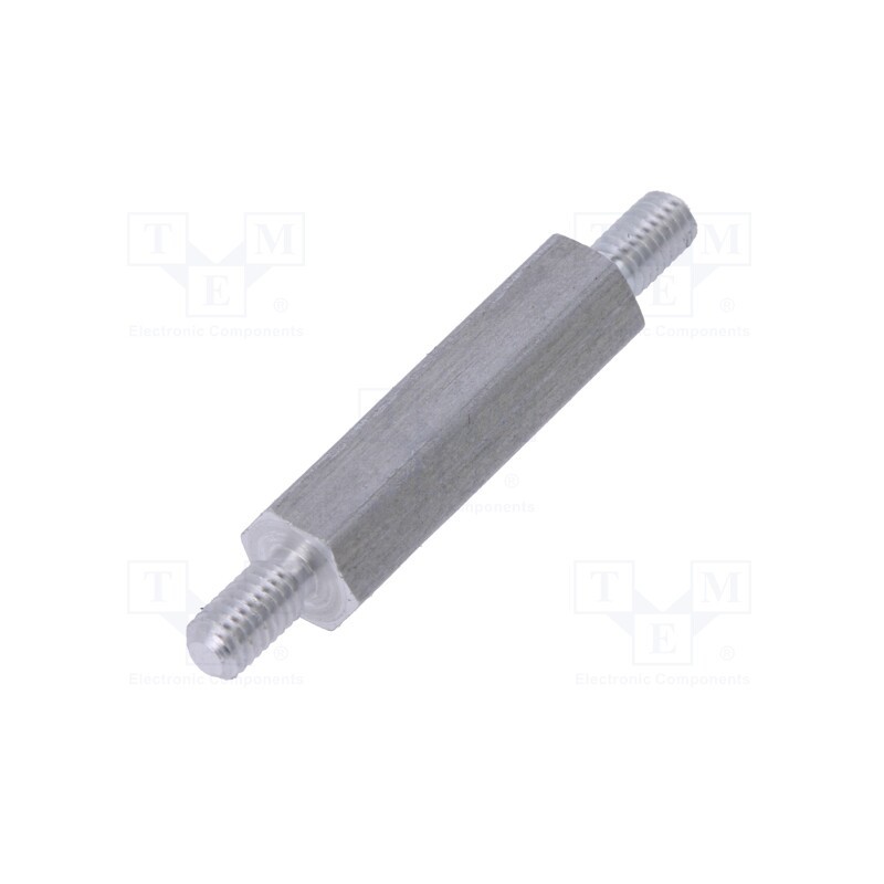10 pcs x DREMEC - 434X20 - Screwed spacer sleeve, 20mm, Ext.thread: M3, hexagonal, aluminium