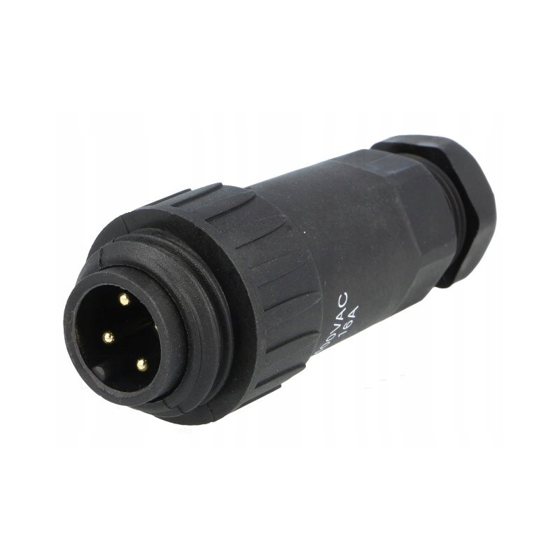 Weipu male plug 4pin, twisted 5 6 5mm