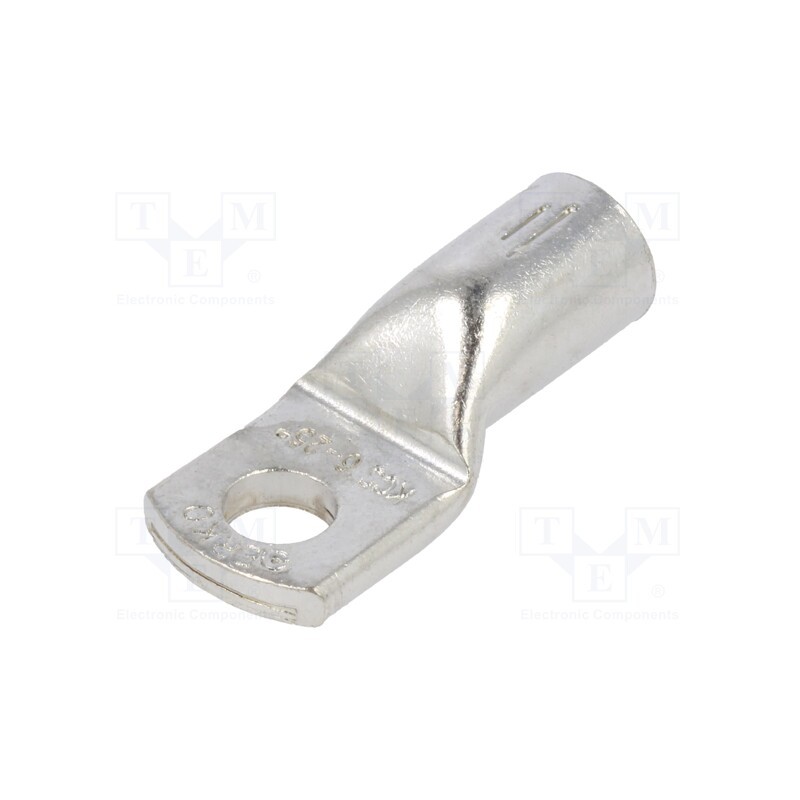 2 pcs x ERKO - KCS_6-25/1 - Tip: ring tube, M6, 25mm2, crimped, for cable, tinned, copper, 6.4mm