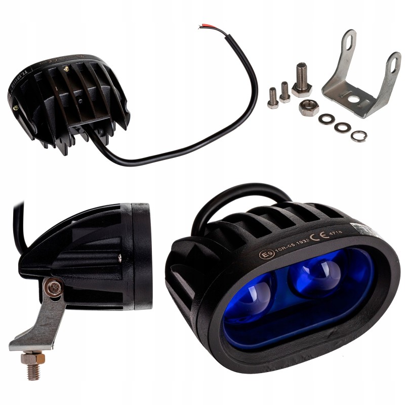 Blue LED work lamp for fork sprayer