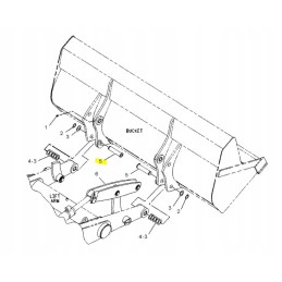 Front bucket mounting pin cat 428 40x180
