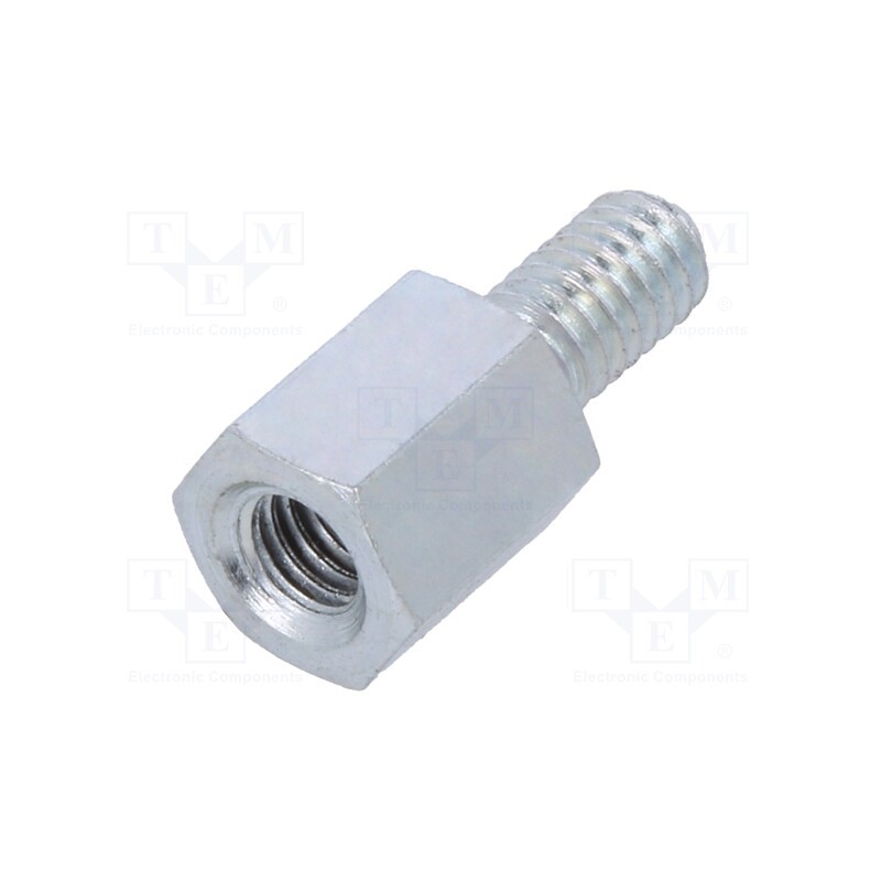 10 pcs x DREMEC - 226X08 - Screwed spacer sleeve, 8mm, Int.thread: M4, Ext.thread: M4, steel