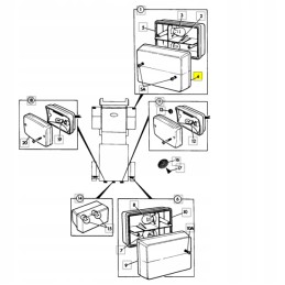Front lamp shade with direction jcb 700 11600