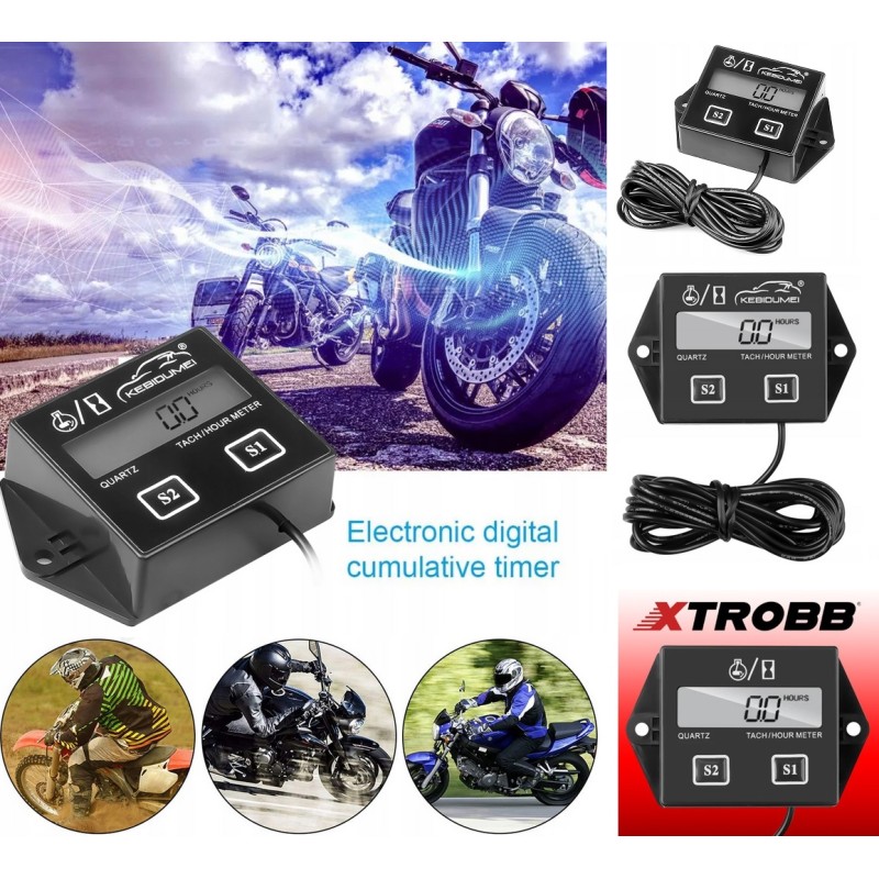 LCD engine hour counter, tachometer, mini excavator