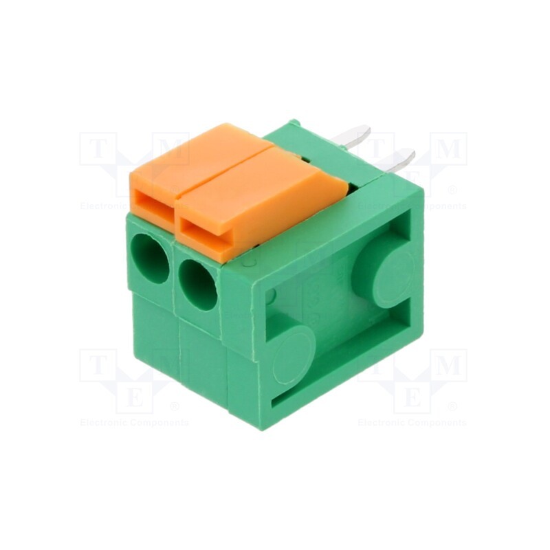 2 pcs x AMPHENOL ANYTEK - HA0270500000G - PCB terminal block, straight, 3.81mm, ways: 2, on PCBs, terminal
