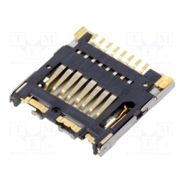 2 pcs x HIROSE - DM3CS-SF - Connector: for cards, microSD, SMT, on PCBs, gold-plated, PIN: 8