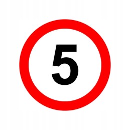 Sticker speed limit 5km sign diameter 16 cm