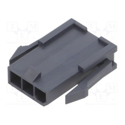 2 pcs x MOLEX - 1726460312 - Plug, wire-wire, male, Mini-Fit Jr, 4.2mm, PIN: 3, crimped, black