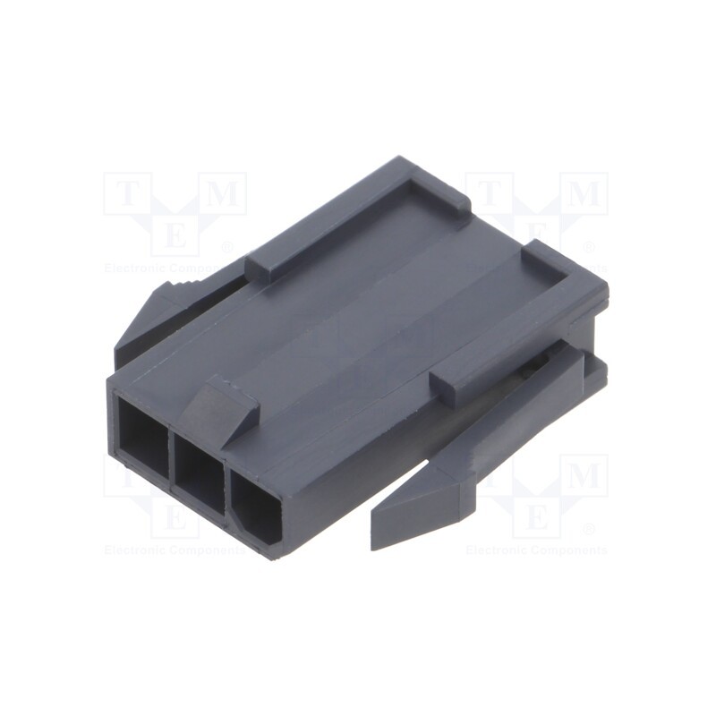 2 pcs x MOLEX - 1726460312 - Plug, wire-wire, male, Mini-Fit Jr, 4.2mm, PIN: 3, crimped, black