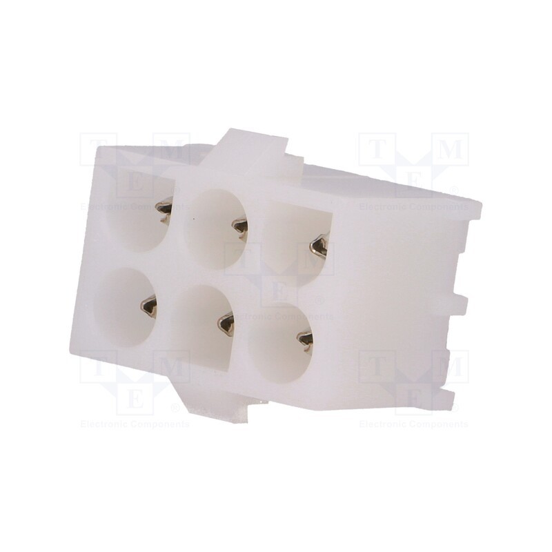 2 pcs x TE Connectivity - 350431-1 - Socket, wire-board, male, Universal MATE-N-LOK, 6.35mm, THT, PIN: 6