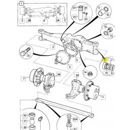 Long shaft bearing jcb 3cx 4cx 535 907 08400