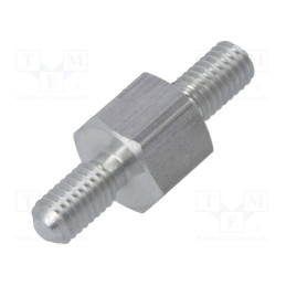 10 pcs x DREMEC - 435X05 - Screwed spacer sleeve, 5mm, Ext.thread: M3, hexagonal, aluminium